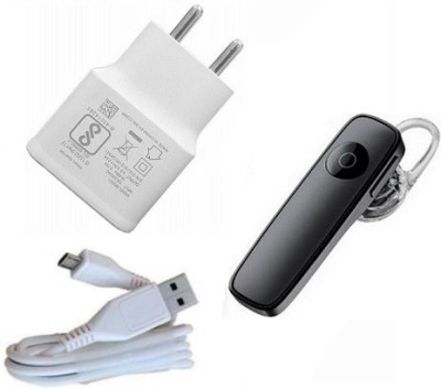 Vooy Wall Charger Accessory Combo for Vivo V15 Pro, V7 Plus, Y81, Y93, Z1 Pro, S1, U10, V15 Pro, Y15 2019, V15, Y17, Y12, Y90, V11 Pro, Y91, Y91i, V9, Y91, Y95 With cable and Bluetooth(White)