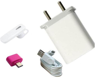 Vooy Wall Charger Accessory Combo for All Android Smartphones Fast Charging Charger(White)