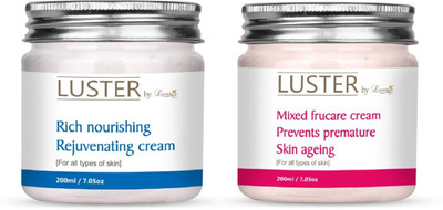 Luster Rich Nourishing & Mixed Frucare Face Cream, Instant Fairness, Combo Pack(400 ml)