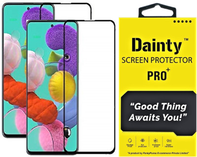 Dainty Edge To Edge Tempered Glass for Samsung Galaxy A51(Pack of 2)