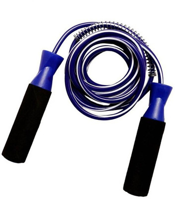 COGNANT SPORTS & FITNESS Ball Bearing Foam Handle Jump Rope Ball Bearing Skipping Rope(Blue, Length: 274 cm)