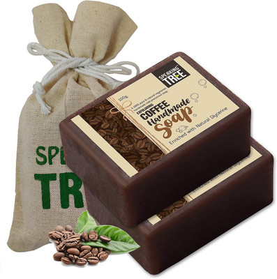 Speaking tree Exfoliating Coffee Handmade Soap - 100gms each (Pack of 2)(200 g)
