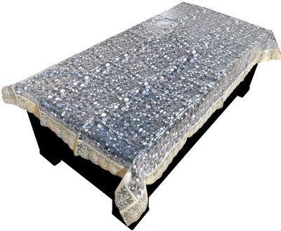 LooMantha Abstract 6 Seater Table Cover(Gold, PVC (Polyvinyl Chloride))