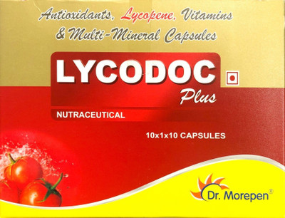 Dr. Morepen Lycodoc Plus Lycopene & Multivitamin Capsules Pack of 90(9 x 10 Tablets)