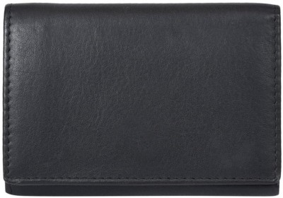 Leatherman Fashion Men Black Genuine Leather Wallet(4 Card Slots)