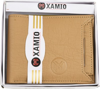 Xamio Boys Beige Artificial Leather Wallet(5 Card Slots)