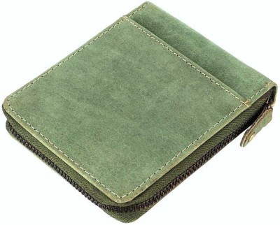 Aardee Men Green Genuine Leather Wallet(6 Card Slots)