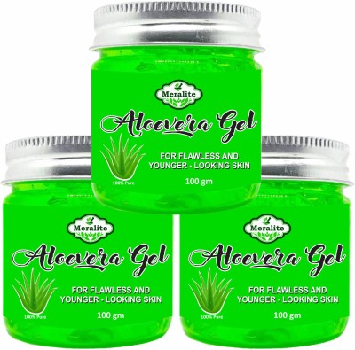 Meralite Aloe Vera Multipurpose Gel for Skin and Hair (Pack of 3)(300 g)