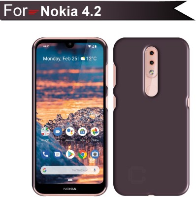 CASE CREATION Back Cover for Nokia 4.2 Case Matte Rubberised Finish Hard Back Cover Guard 360 Protection(Red, Grip Case, Pack of: 1)