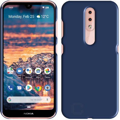 CASE CREATION Back Cover for Nokia 4.2 Case Matte Rubberised Finish Hard Back Cover Guard 360 Protection(Blue, Grip Case, Pack of: 1)