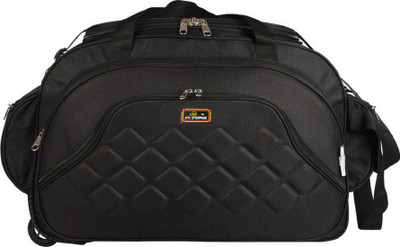 Inte Enterprises (Expandable) New Superior Black 55L Expandable And Super Stylish Travel Duffel Bag Duffel With Wheels (Strolley)
