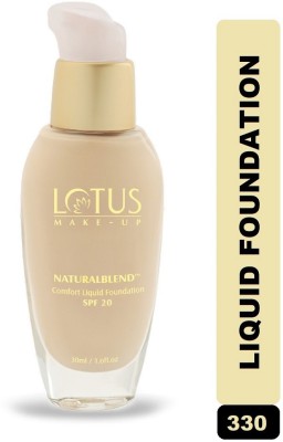 LOTUS MAKE - UP NATURALBLEND� COMFORT LIQUID FOUNDATION SPF-20 Foundation(SOFT CAMEO -330, 30 ml)