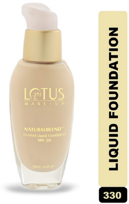 LOTUS MAKE - UP NATURALBLEND� COMFORT LIQUID FOUNDATION SPF-20 Foundation(SOFT CAMEO(OILY), 30 ml)