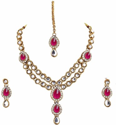 CATALYST Alloy Gold-plated Pink, Silver Jewellery Set(Pack of 1)