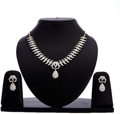 anjni creation Brass Silver Jewellery Set(Pack of 1)