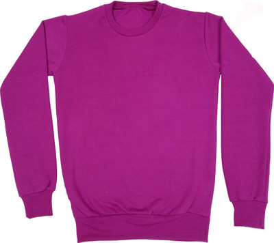 IndiWeaves Full Sleeve Solid Boys & Girls Sweatshirt