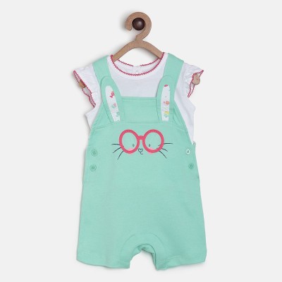 MINI KLUB Girls Casual Top Dungaree(MULTI)