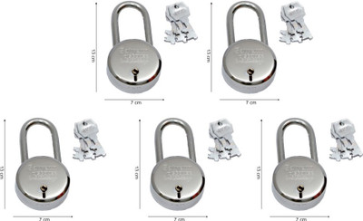 SATYAM Dis.Long-65-5 Padlock(Steel, Silver)