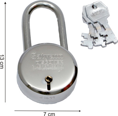 SATYAM Dis.Long-65-1 Padlock(Silver)