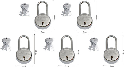 SATYAM Dis.Long-50-5 Padlock(Steel, Silver)