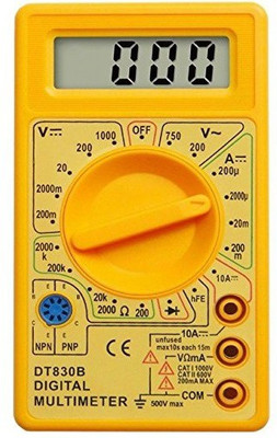 diykit DT830D for home repair Digital Multimeter(Yellow 2000 Counts)
