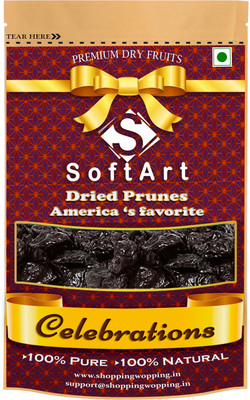 Soft Art Celebrations Dried Pitted Prunes, Premium Californian Dried Plum Vacuum Pack Prunes(1 x 250 g)
