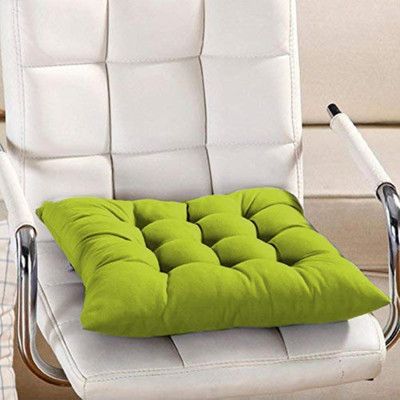 Texlux Microfibre Solid Chair Pad Pack of 1(Mint Green)