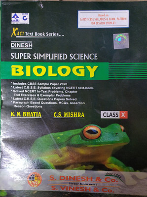Dinesh Super Simplified Science Biology By K N Bhatia For Class -10 For (2020-2021) Examination(Paperback, K N Bhatia, C S Mishra)