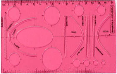 Vardhman Hyperbola Parabola Template Drafting Engineering, Architecture Rulers Ruler(Set of 1, Pink)