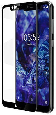 AKSHUD Edge To Edge Tempered Glass for Nokia 5.1 Plus(Pack of 1)