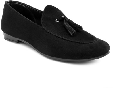 Sabates Suede Loafer Shoes For Men |Men's Casual Suede Material Loafer & Moccasins Shoe Loafers For Men(Black)