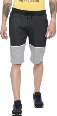 PROLINE Color Block Men Grey Regular Shorts