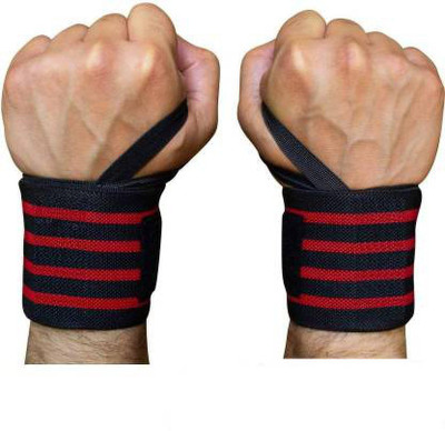 Trulex Pack Of 1 Pair Wrist Support(Black, Red)
