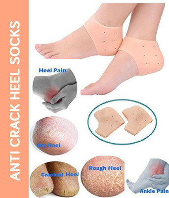 Melodeum superior Soft silicon Heel anti-Crack Sets Heel Support 018 Heel Support(Orange)