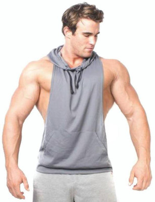 the hanger Sleeveless Solid Men Sweatshirt