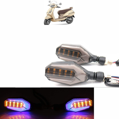 Vagary Side LED Indicator Light for TVS Flame SR125(Blue, Yellow)