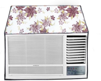 JM Homefurnishings Air Conditioner  Cover(Width: 69 cm, Brown, White)