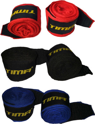 TIMA Hand Wraps for MMA & Boxing (3 Pair) Black Boxing Hand Wrap(Black, 108 inch)