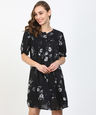 HARPA Women A-line Multicolor Above Knee/Mid Thigh Length Dress