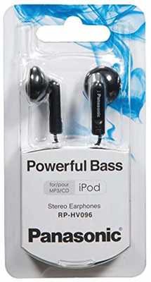 Panasonic Stereo Earbud Headphones Wired Headset without Mic(Black, In the Ear)
