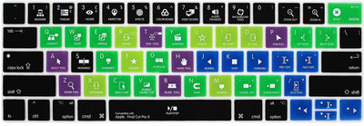 Saco Hot Key Function Shortcut Silicone Keyboard Cover Skin Final Cut Pro X Laptop Keyboard Skin(Multicolor)
