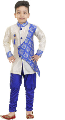 Style Stop Boys Wedding Sherwani and Churidar Set(Multicolor Pack of 1)