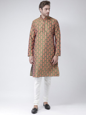 DEYANN Men Printed Straight Kurta(Multicolor)