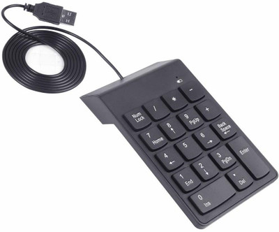 VOOCME 18 KEYS MINI NUMERIC KEYPAD Wired USB Laptop Keyboard Wired USB Handheld Multi-device Keyboard Compatible with Desktop, Laptop, Mac Easy to Use,Plug and Play,Quick, Comfy Durable body(Black) VOOCME 18 KEYS MINI NUMERIC KEYPAD Wired USB Laptop Keyboard Wired USB Handheld Multi-device Keyboard Compatible with Desktop, Laptop, Mac Easy to Use,Plug and Play,Quick, Comfy Durable body(Black)