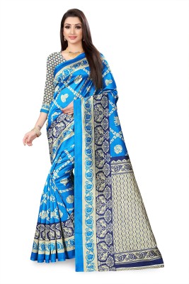 Olsiva Woven Banarasi Art Silk Saree(Blue)