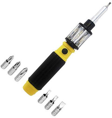NITS VENTURE 6 in 1 Multi Functional Screw Driver Set for Home Includes 6 Different Sized Bits Standard Screwdriver Set(Pack of 1)