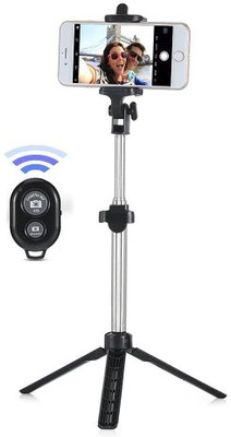 Rich HOOD Tripod 2-in-1 Extendable Bluetooth Selfie Stick for cellphone...