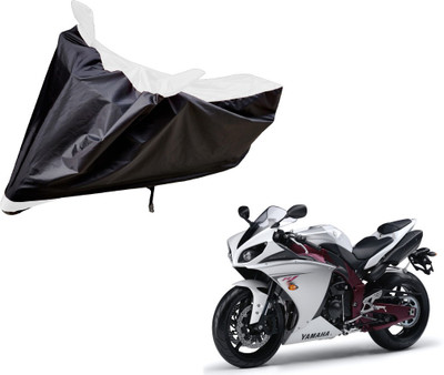 Auto Hub Two Wheeler Cover for Yamaha(Black, White)