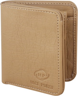 WOOD BAZAR Men Beige Artificial Leather Wallet(9 Card Slots)