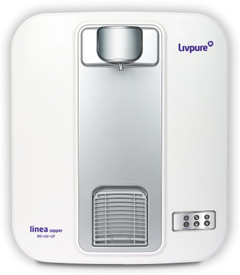 Livpure Linea Copper 5 L RO + UV + UF Water Purifier (White, Silver)